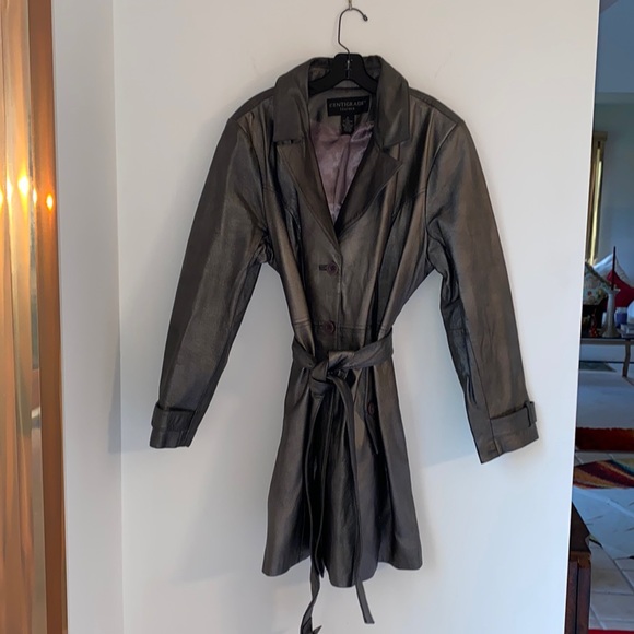 centigrade Jackets & Blazers - Gen Leather trench coat, see small defects on leather in last 2 photos,